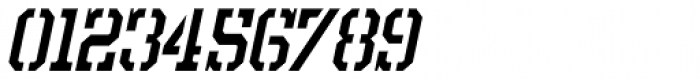 Stencil Chamfer JNL Oblique Font OTHER CHARS