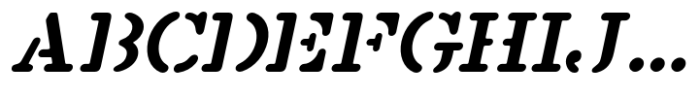 Stencil Cutter Oblique JNL Font UPPERCASE