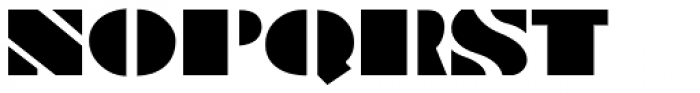 Stencil Modernistic JNL Font LOWERCASE