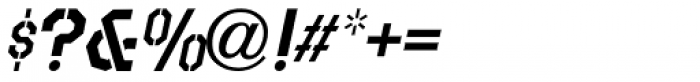 Stencil Octoid Oblique JNL Font OTHER CHARS