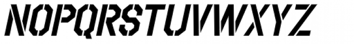 Stencil Octoid Oblique JNL Font UPPERCASE