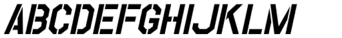 Stencil Octoid Oblique JNL Font LOWERCASE