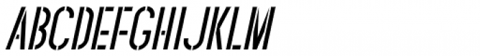 Stencil Product Oblique JNL Font LOWERCASE