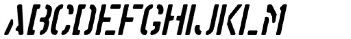 Stencil Punch Oblique JNL Font LOWERCASE