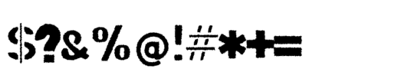 Stencilla Smud Regular Font OTHER CHARS