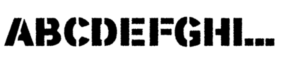 Stencilla Smud Regular Font UPPERCASE
