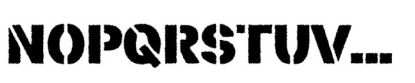 Stencilla Smud Regular Font UPPERCASE