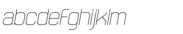 Stepback ExtraLight Italic Font LOWERCASE