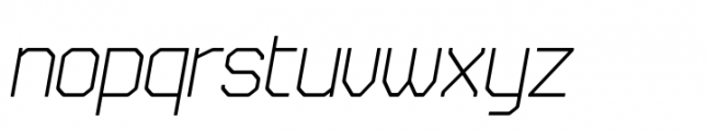 Stepback Light Italic Font LOWERCASE