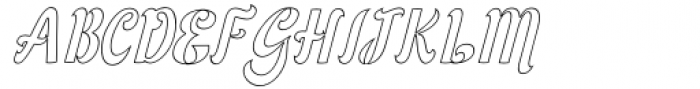 Stepford Outline Italic Font UPPERCASE