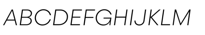 Steradian Ultra Light Italic Font UPPERCASE