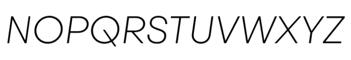 Steradian Ultra Light Italic Font UPPERCASE