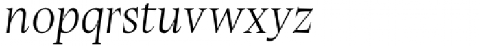 Stibium Extra Light Italic Font LOWERCASE