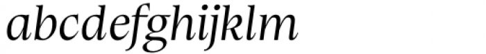 Stibium Light Italic Font LOWERCASE
