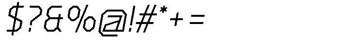 Stickle Italic Font OTHER CHARS