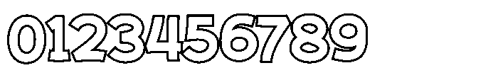 Sticky Brown Outline Font OTHER CHARS
