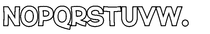 Sticky Brown Outline Font UPPERCASE