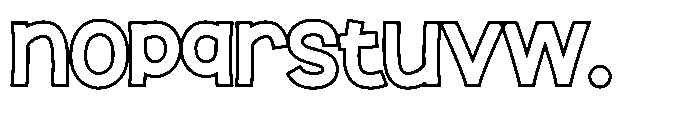 Sticky Brown Outline Font LOWERCASE