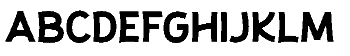 Sticky Brown Regular Font UPPERCASE