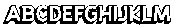 Sticky Brown Shadow Font UPPERCASE