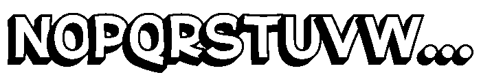 Sticky Brown Shadow Font UPPERCASE