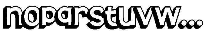 Sticky Brown Shadow Font LOWERCASE