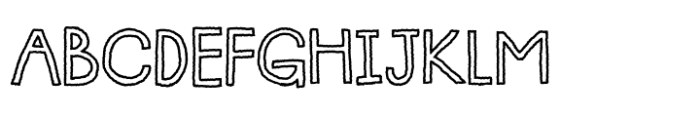Sticky Rush Outline Font UPPERCASE