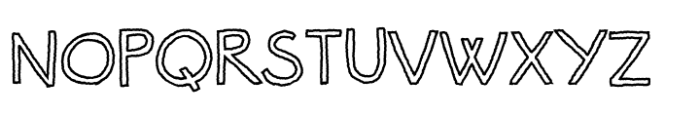 Sticky Rush Outline Font UPPERCASE