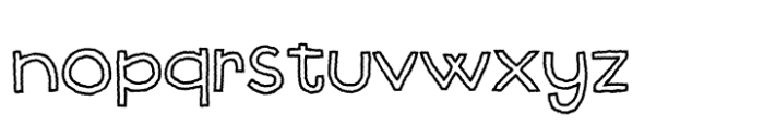 Sticky Rush Outline Font LOWERCASE