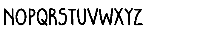 Sticky Tofus Font UPPERCASE