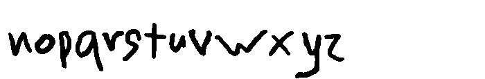 Stiff Ballpoint Bold Font LOWERCASE