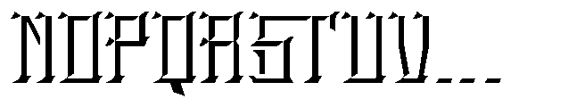 Stiger Bevel Font LOWERCASE