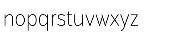 Stimulus Extra Light Font LOWERCASE