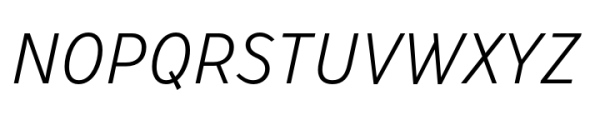 Stimulus Light Oblique Font UPPERCASE