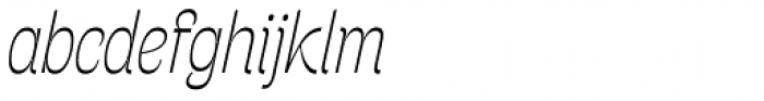 Stinger Slim Thin Italic Font LOWERCASE