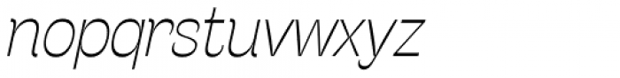 Stinger Thin Italic Font LOWERCASE
