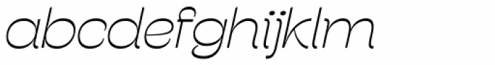 Stinger Wide Thin Italic Font LOWERCASE