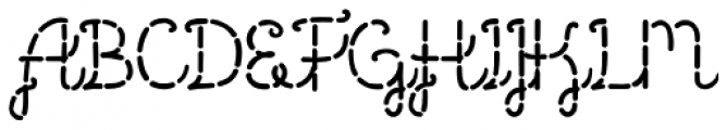 Stitch Cursive Font UPPERCASE