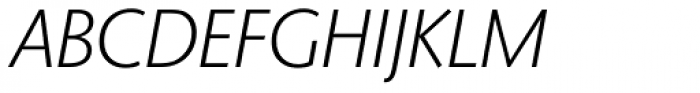 Stone Sans II Pro Light Italic Font UPPERCASE