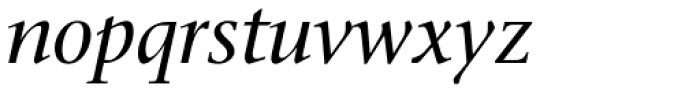 Stone Serif Italic Font LOWERCASE