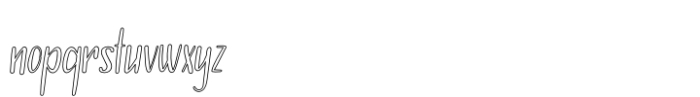 Storytime Outline Italic Font LOWERCASE