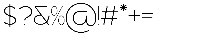 Strafon Light Font OTHER CHARS