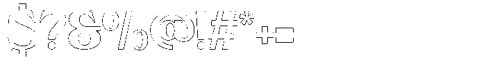 Strage Outline Font OTHER CHARS