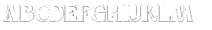 Strage Outline Font UPPERCASE