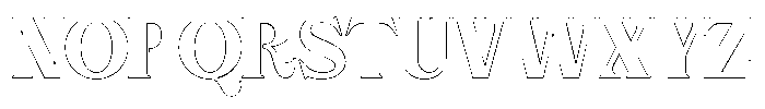 Strage Outline Font UPPERCASE