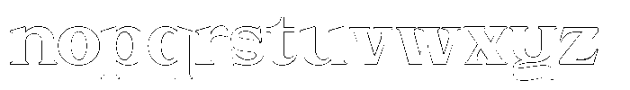 Strage Outline Font LOWERCASE