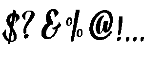 Straight Font OTHER CHARS