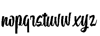 Straight Font LOWERCASE