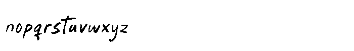 Strange Ink Font LOWERCASE