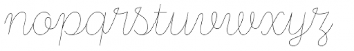Stratic Script Hairline Font LOWERCASE